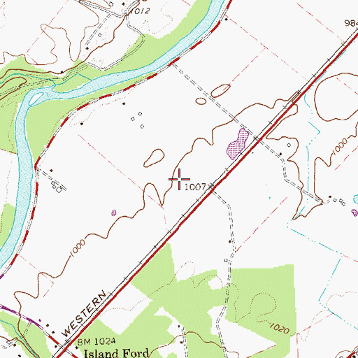 Topographic Map of Stonewall District, VA