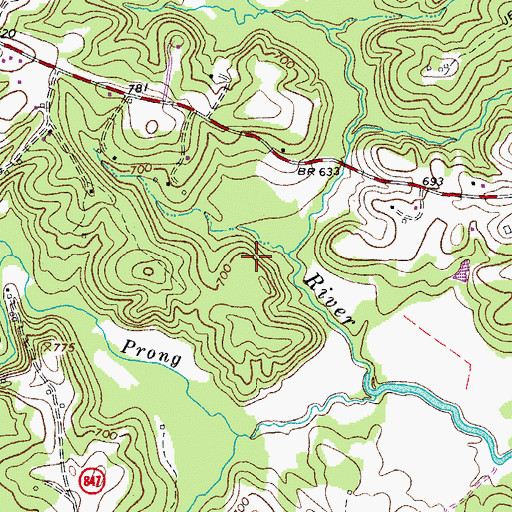 Topographic Map of Tunstall District, VA