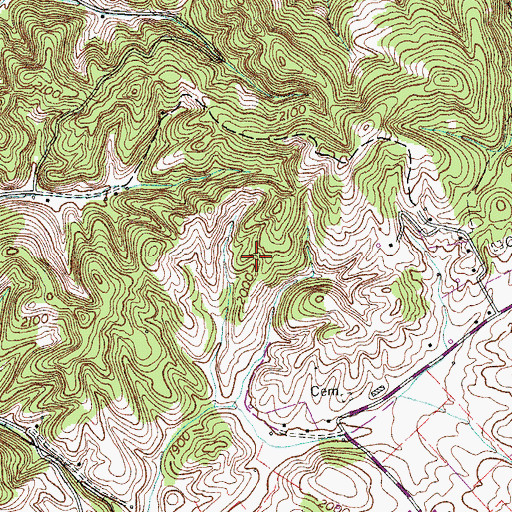 Topographic Map of Tyler District, VA