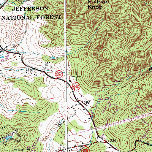 Topographic Map of Valley District, VA
