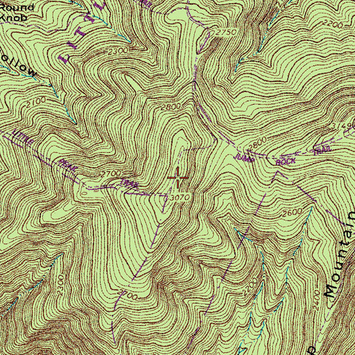 Topographic Map of Walkers Creek District, VA