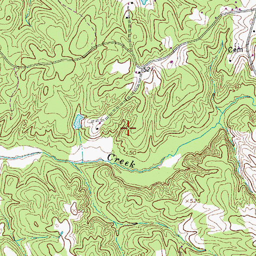 Topographic Map of Walton District, VA