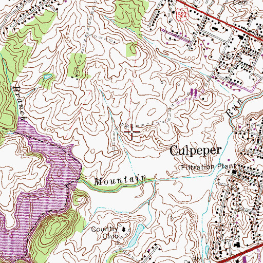 Topographic Map of West Fairfax District, VA