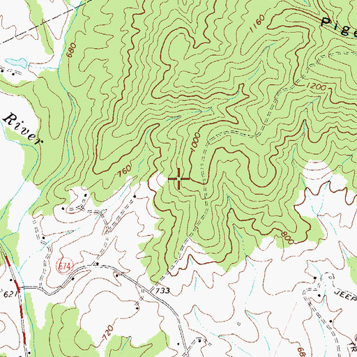Topographic Map of White Hall District, VA