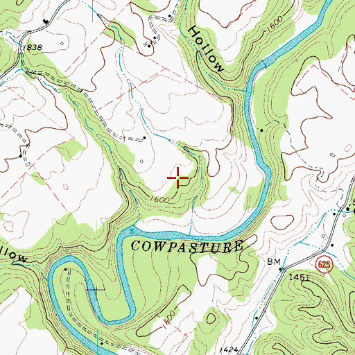 Topographic Map of Williamsville District, VA