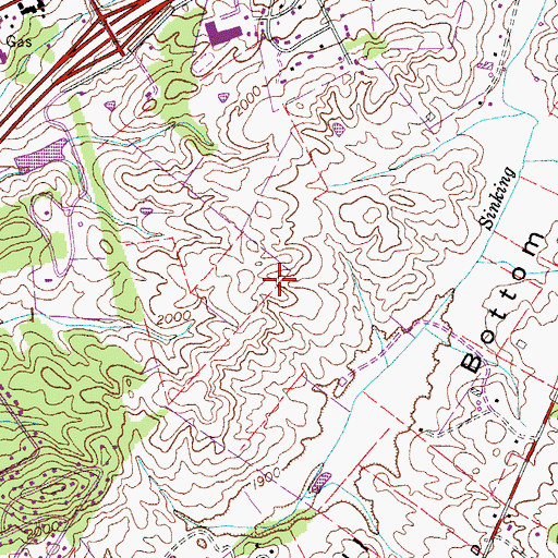 Topographic Map of Wilson District, VA