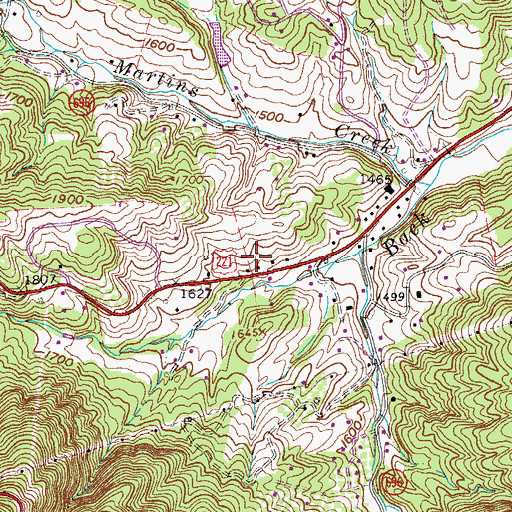 Topographic Map of Windsor Hills District, VA