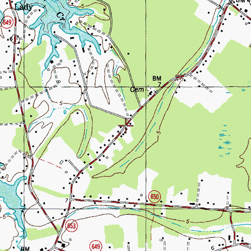 Topographic Map of York District, VA
