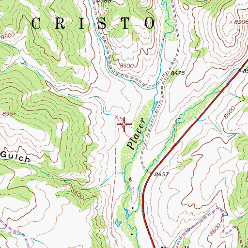Topographic Map of Kennedy Gulch, CO