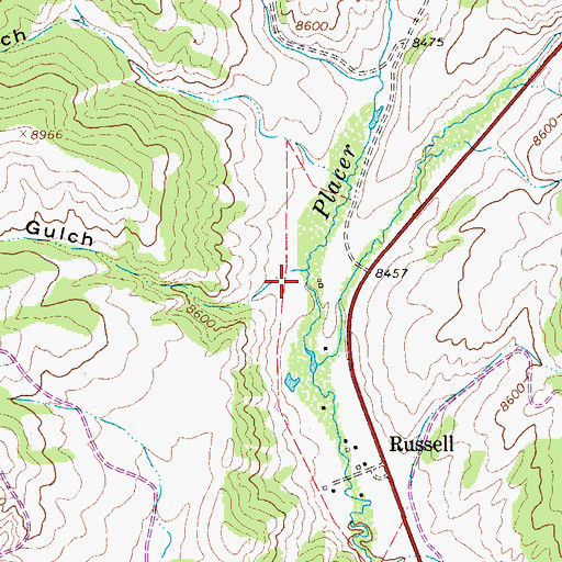 Topographic Map of Spring Gulch, CO
