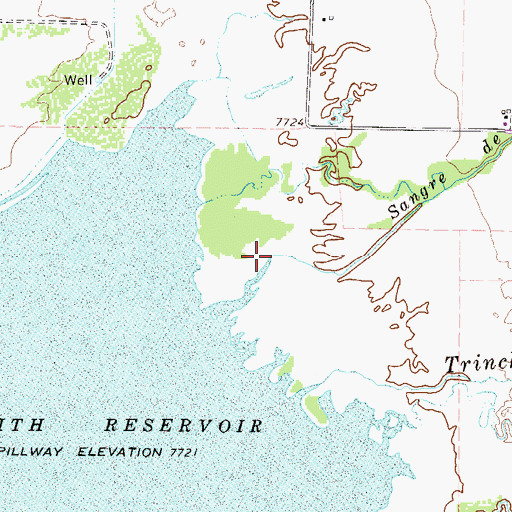 Topographic Map of Sangre de Cristo Creek, CO