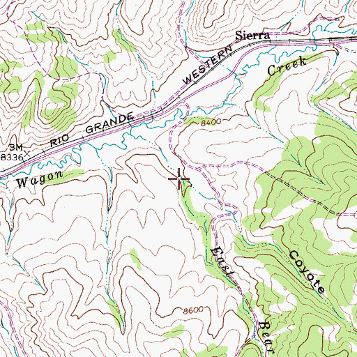 Topographic Map of Coyote Canyon, CO