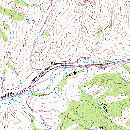 Topographic Map of Sierra, CO