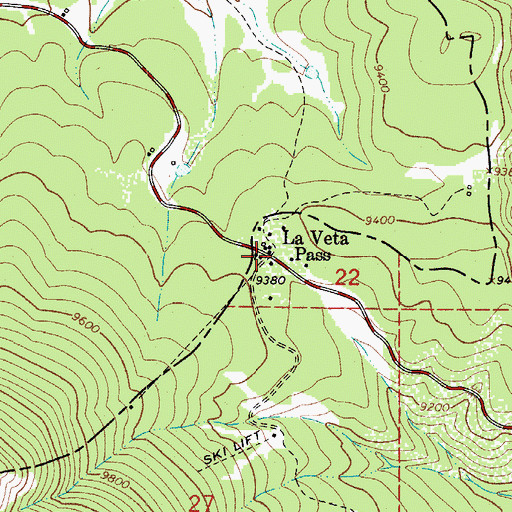 Topographic Map of La Veta Pass, CO