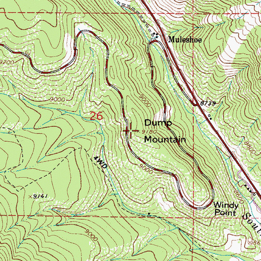 Topographic Map of Dump Mountain, CO