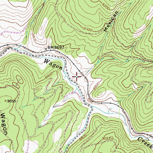Topographic Map of Toll Canyon, CO