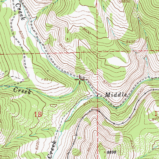 Topographic Map of Idlewild Creek, CO