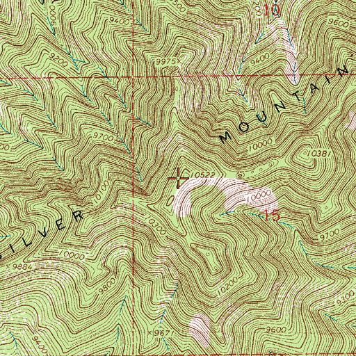 Topographic Map of Silver Mountain, CO