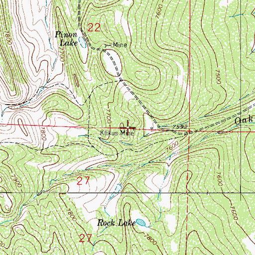 Topographic Map of Klikus Mine, CO