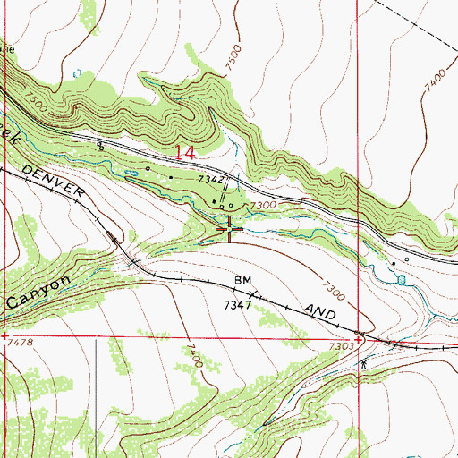 Topographic Map of Poison Canyon, CO