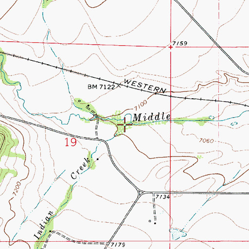 Topographic Map of Indian Creek, CO