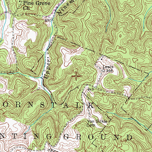 Topographic Map of Arbuckle District, WV