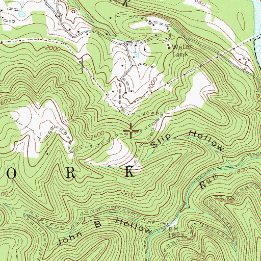 Topographic Map of Black Fork District, WV