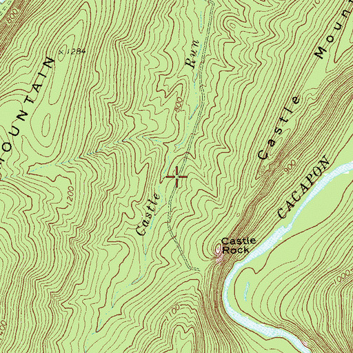 Topographic Map of Bloomery District, WV