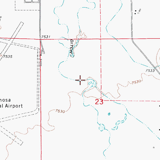 Topographic Map of Westside Ditch, CO