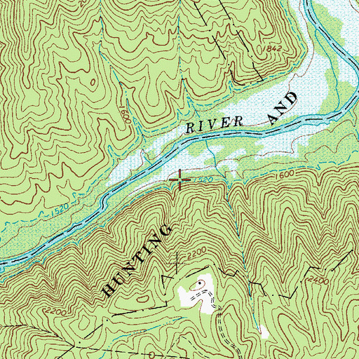 Topographic Map of Bluestone River District, WV