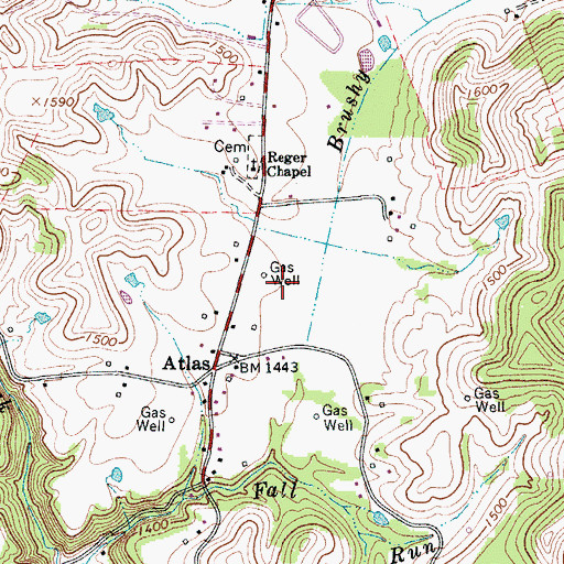 Topographic Map of Buckhannon District (historical), WV