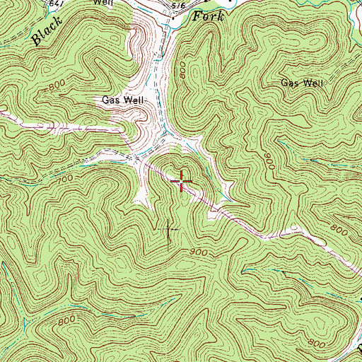 Topographic Map of Butler District, WV