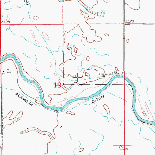 Topographic Map of Chicago Ditch, CO