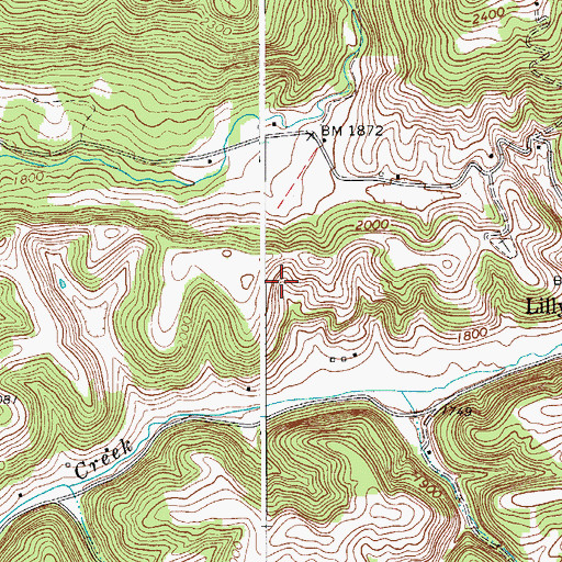 Topographic Map of Central District, WV