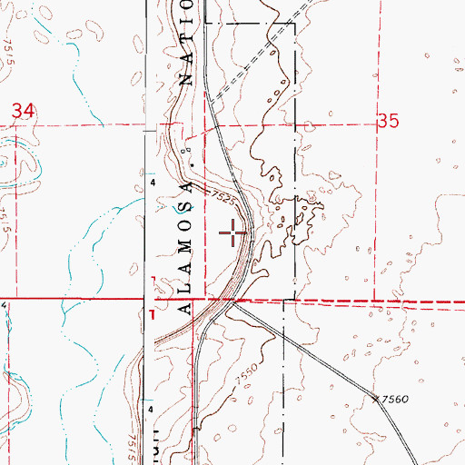 Topographic Map of Hansen Bluff, CO