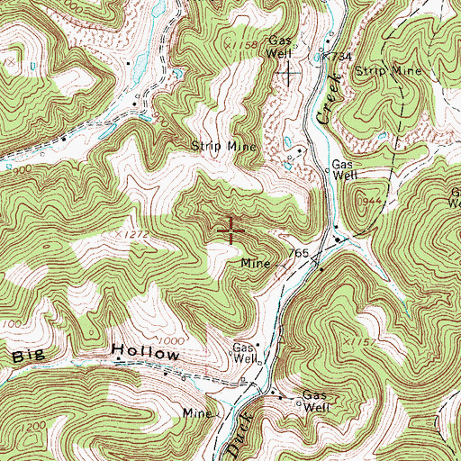 Topographic Map of City District, WV