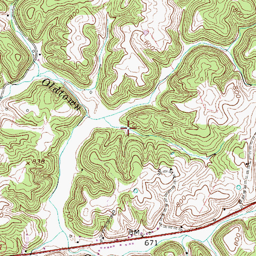 Topographic Map of Cooper District, WV