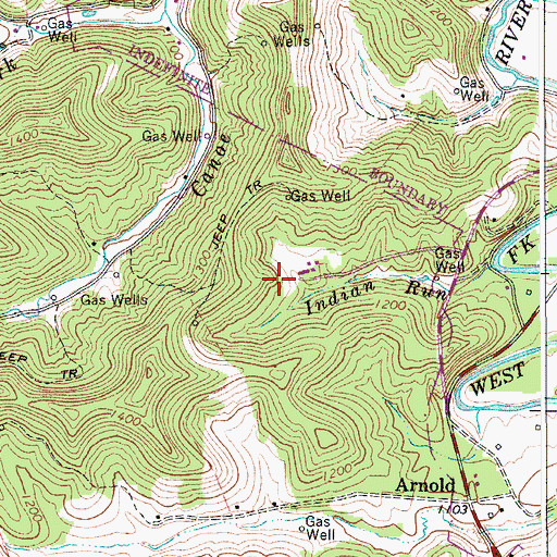 Topographic Map of Courthouse-Collins Settlement District, WV