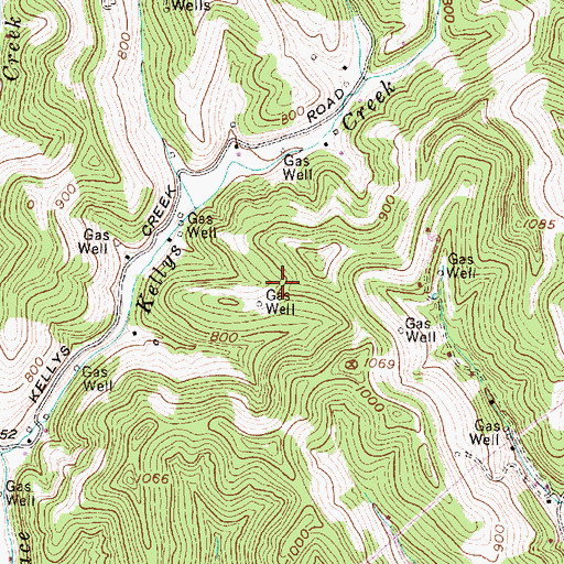 Topographic Map of Curry District, WV