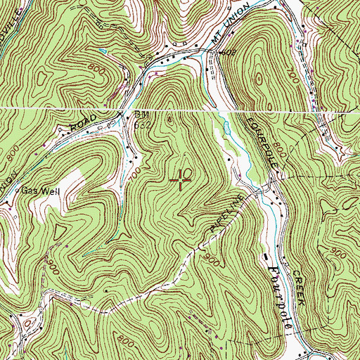 Topographic Map of District 1, WV