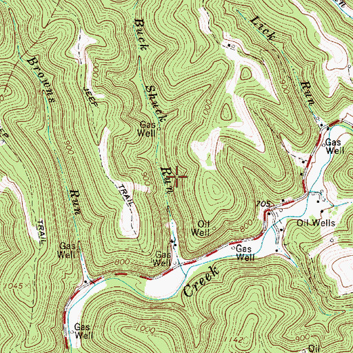 Topographic Map of District 1, WV