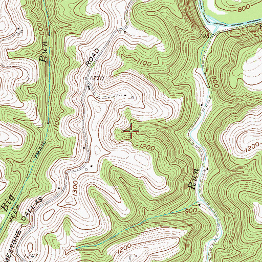 Topographic Map of District 1, WV