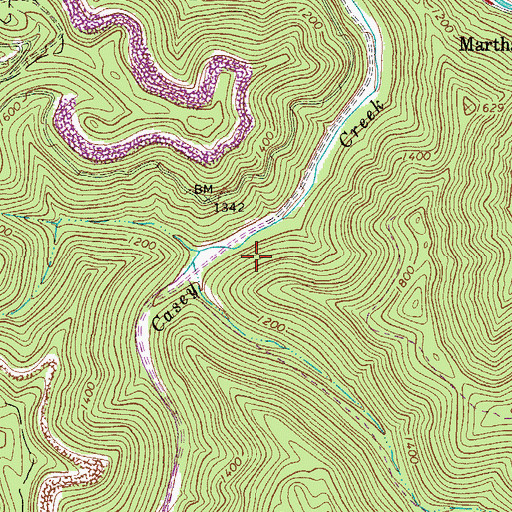 Topographic Map of District 2, WV