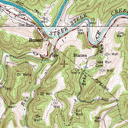 Topographic Map of District 2, WV
