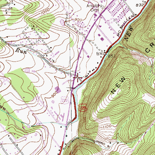 Topographic Map of District 2, WV