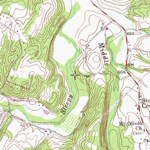 Topographic Map of District 2, WV