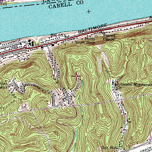 Topographic Map of District 3, WV