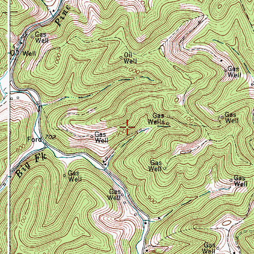 Topographic Map of District 3, WV