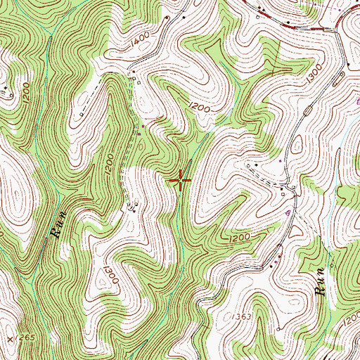 Topographic Map of District 3, WV