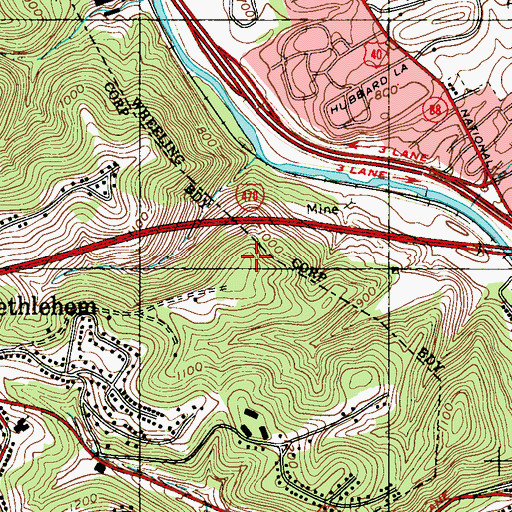 Topographic Map of District 3, WV